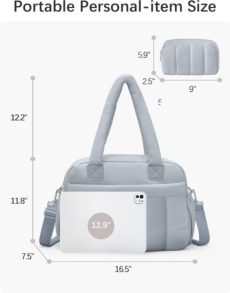 oscaurt Gym Bag for Women Lightweight Duffle Bag for Travel with Toiletry Pouch Water Resistant Carry On Weekender Overnight Duffel - Image 3
